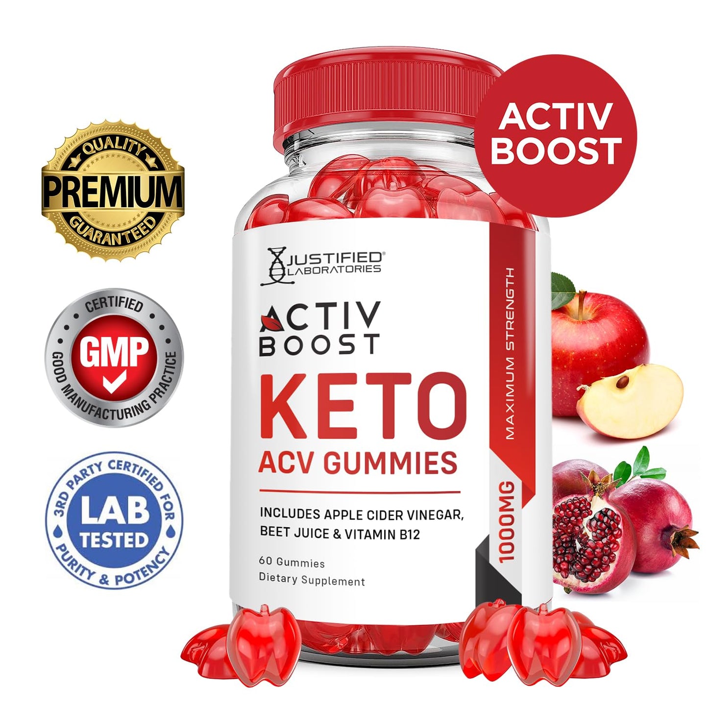 (10 Pack) Activboost Keto ACV Gummies Advanced Formula 1000MG Active Boost Keto Justified LaboratoriesUS supplements