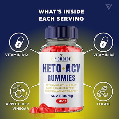 (2 Pack) 1st Choice Keto ACV Gummies, First Choice Gummies Advanced ACV - 1st Choice FyvusUS supplements