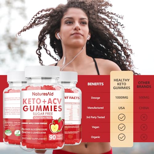 (2 Pack) 180 CT Keto Acv Gummies for Advanced Weight Loss & Belly Fat Burn - Pro Natures AidUS supplements