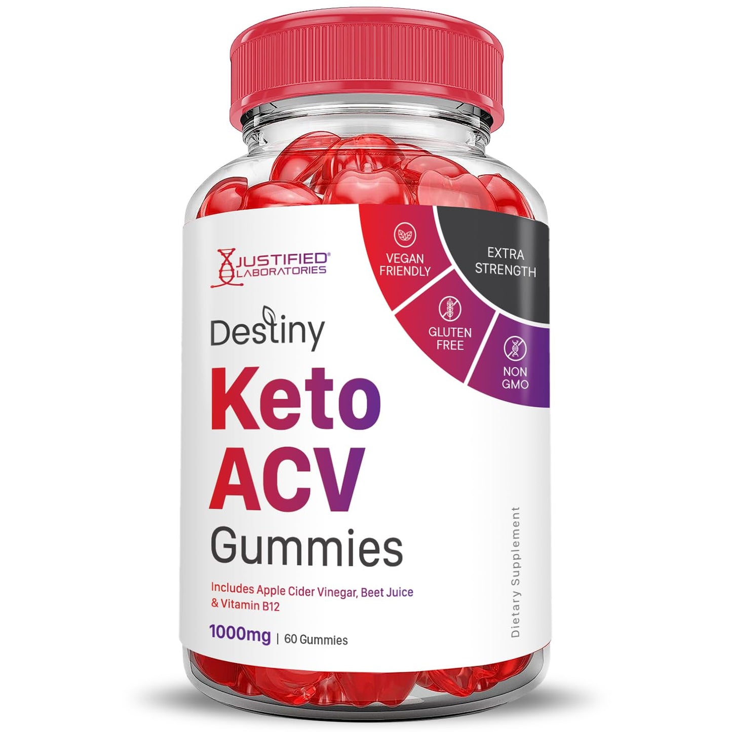 (2 Pack) Destiny Keto ACV Gummies Advanced Formula 1000MG Destiny Keto Gummies Justified LaboratoriesUS supplements