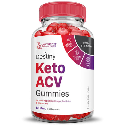 (2 Pack) Destiny Keto ACV Gummies Advanced Formula 1000MG Destiny Keto Gummies Justified LaboratoriesUS supplements
