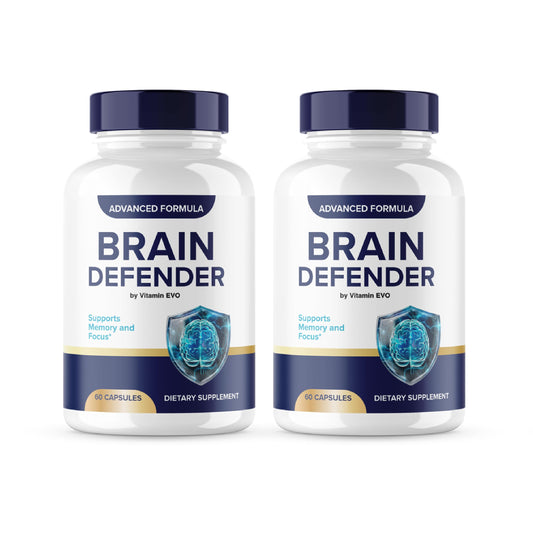 (2 Pack) Brain Defender Capsules, Official Brain Defender Support Supplement Pills, Brain Defender Cognitive Health Memory Advanced Formula, Braindefender Brain Support 2 Month Supply (120 Capsules) Vitamin EvoAu supplements