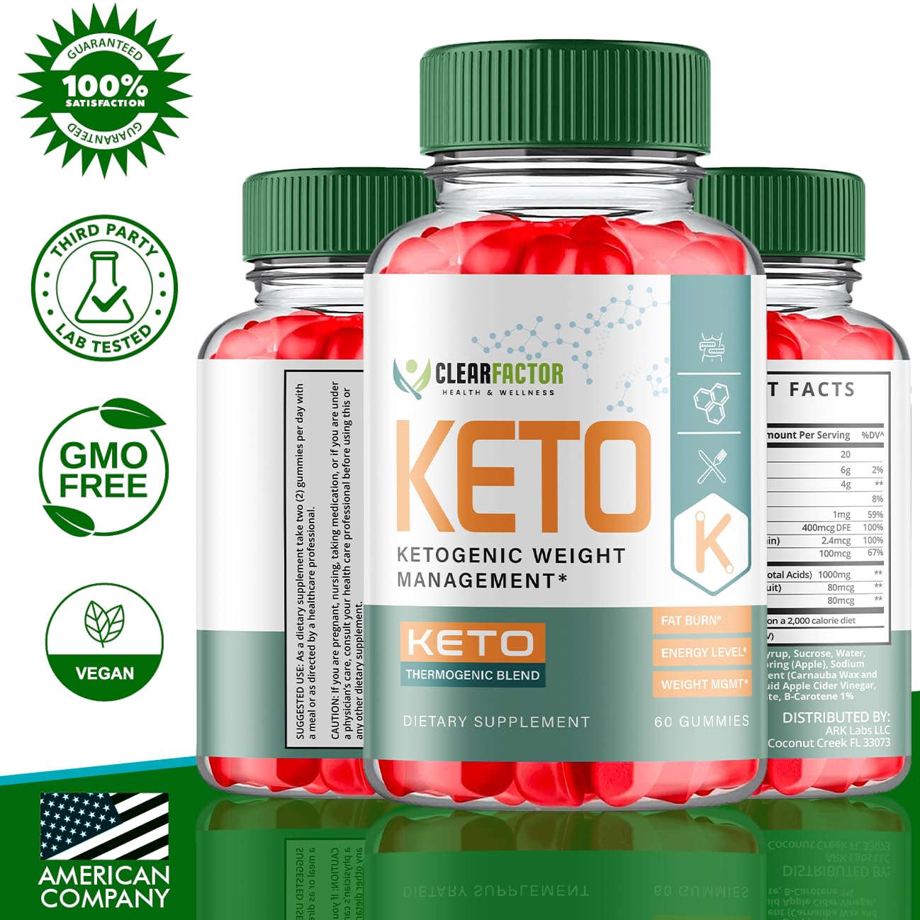 (2 Pack) Clear Factor Gummies, Clear Factor ACV Gummies, Clear Factor Gummy, Clear Factor Ark LabsUS supplements
