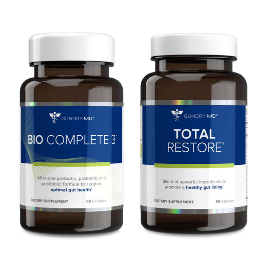 Gundry MD Bio Complete 3 and Total Restore Bundle - Prebiotic, Probiotic, Postbiotic to Support Optimal Gut Health Gundry MDUS supplements