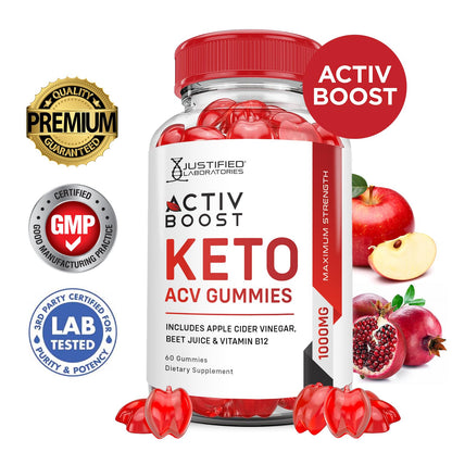 (10 Pack) Activboost Keto ACV Gummies Advanced Formula 1000MG Active Boost Keto Justified LaboratoriesUS supplements
