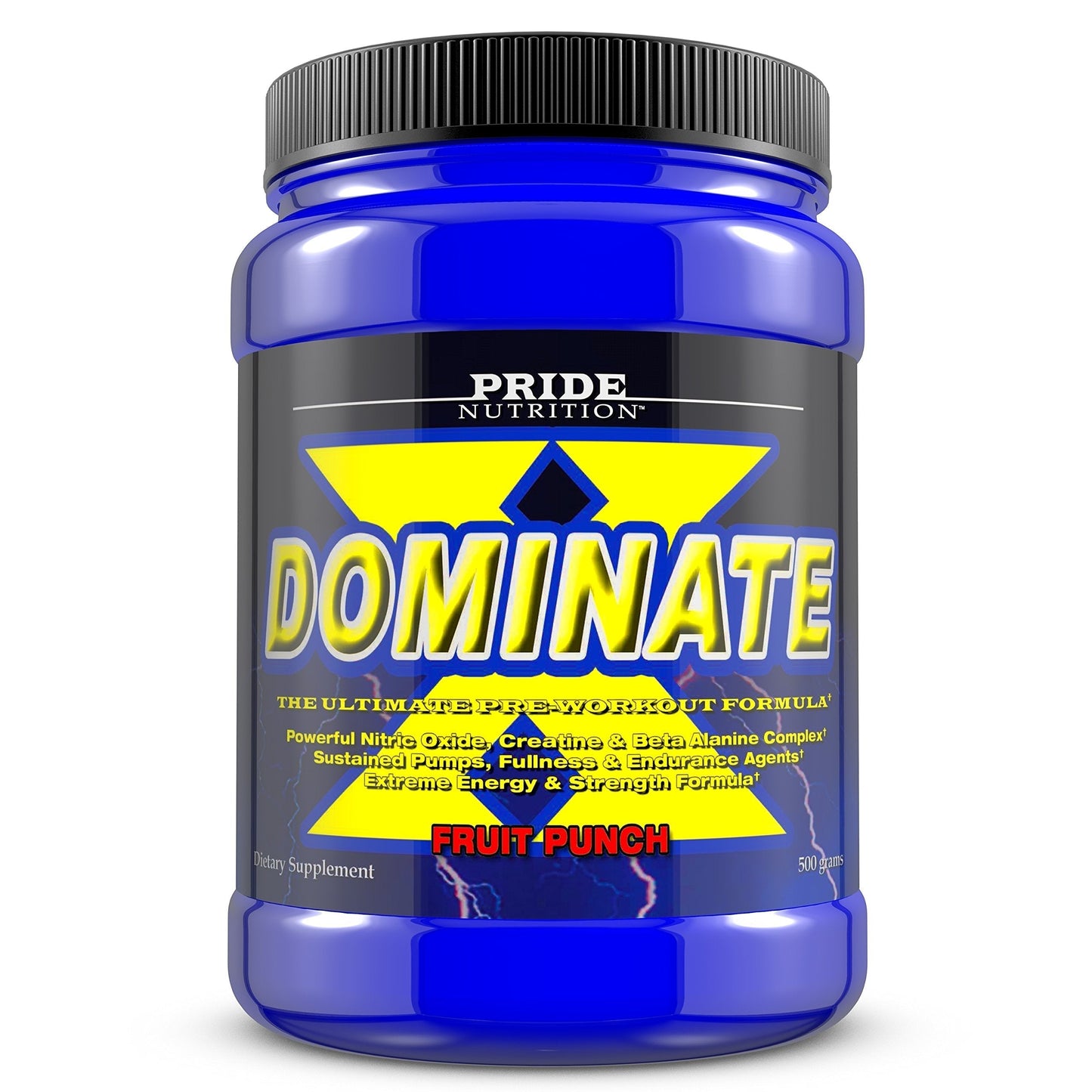 #1 Pre Workout - Dominate X 500g - Best Nitric Oxide & Creatine Pre-Workout Formula Pride NutritionUS supplements