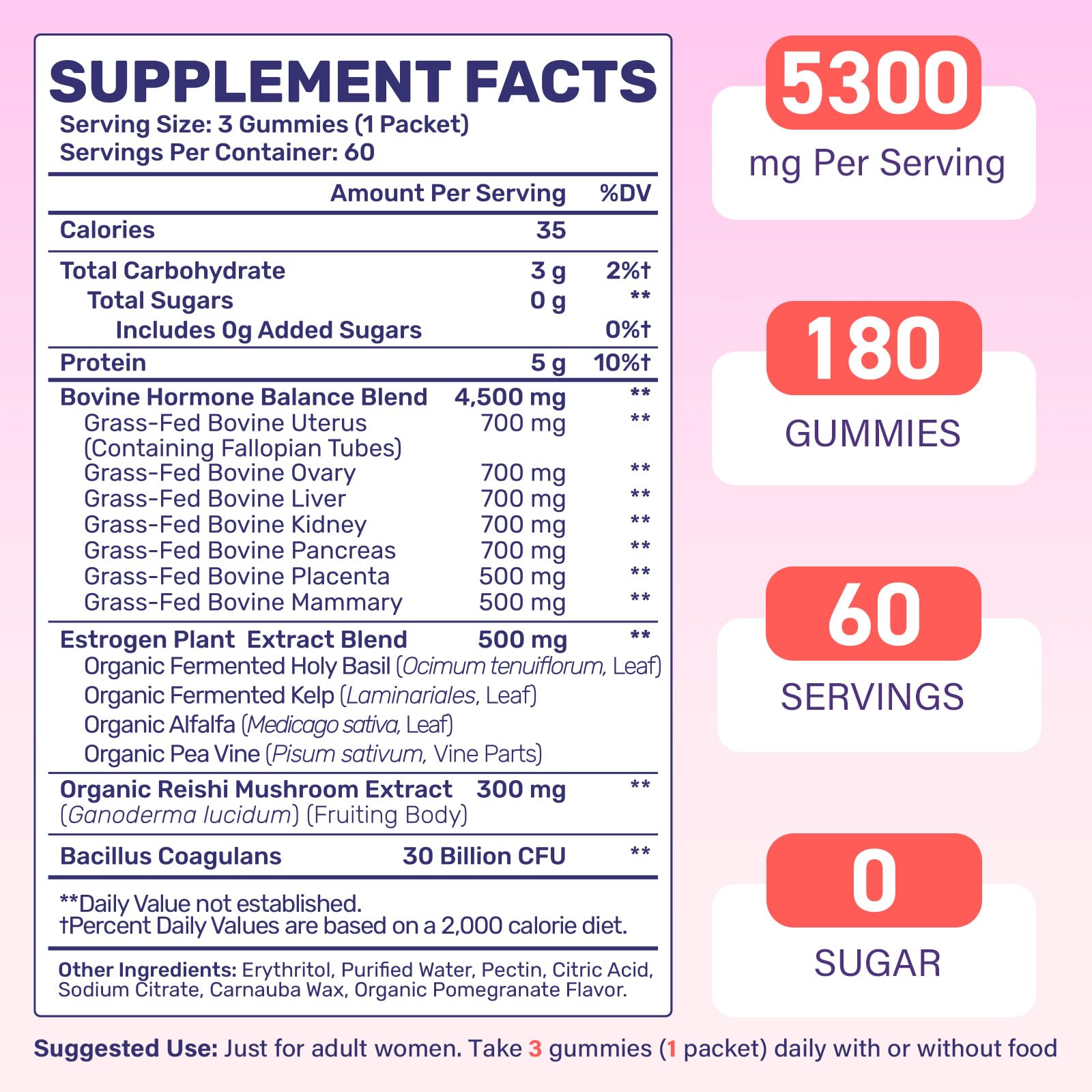 (180 Gummies) Beef Organ Supplement for Women - 5300mg Beef Liver, Kidney, Uterus & 10 More, for Hormone Balance, Menstruation, Energy, Immunity, Gut & Skin Health - 100% Grass Fed & Pasture Raise FepoukakAu supplements