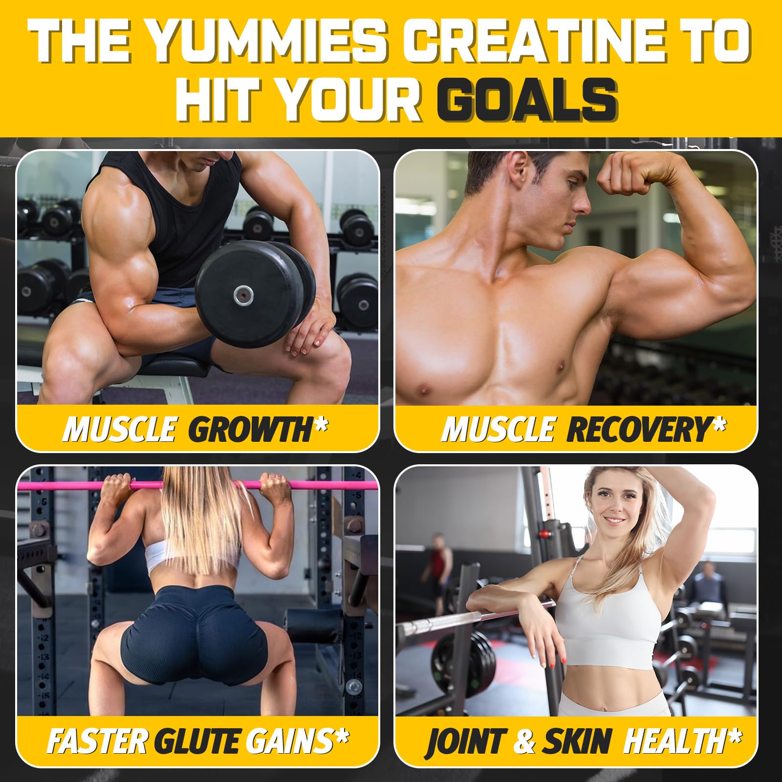 (180 Count) Creatine Monohydrate Gummies for Men & Women - Creatine Pre Workout Gummies for Muscle Builder, Muscle Strength, Recovery, Endurance, Energy, MoursopeUS supplements