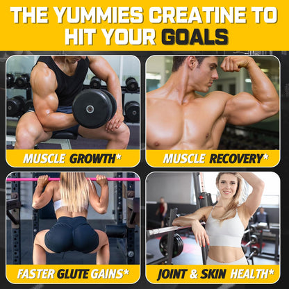 (180 Count) Creatine Monohydrate Gummies for Men & Women - Creatine Pre Workout Gummies for Muscle Builder, Muscle Strength, Recovery, Endurance, Energy, MoursopeUS supplements